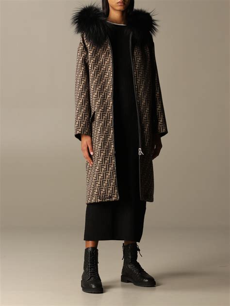 cappotto di lince fendi|Cappotti in pelle di FENDI da donna .